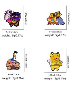 Happy Friendship Set of 4 Enamel Pin - Image 3