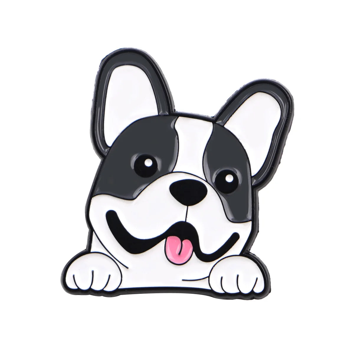 Kawaii Pet Peeking French Bulldog Enamel Pin