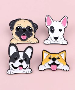Kawaii Pet Set of 4 Dogs Enamel Pin