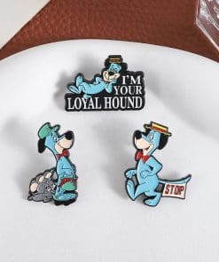 Alternative view of The Huckleberry Hound Show Stop Enamel Pin