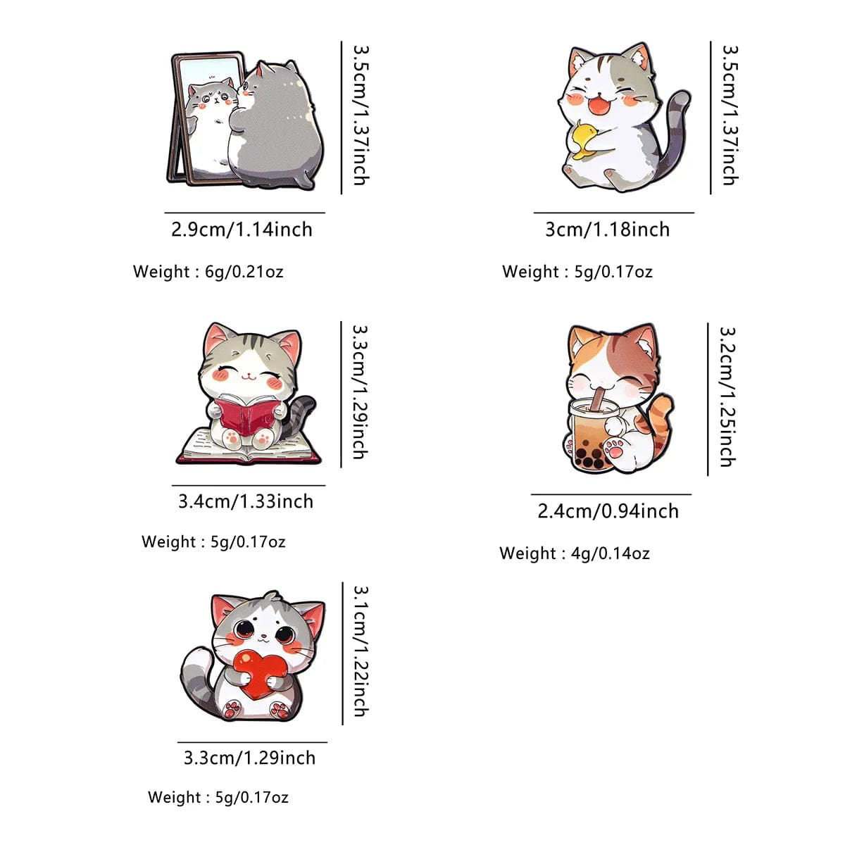 Kitty Cat 'Fat Conscience' Enamel Pin - Image 4