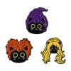 Hocus Pocus Black Cat x Set of 3 Sanderson Hairs Enamel Pin
