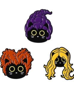 Hocus Pocus Black Cat x Set of 3 Sanderson Hairs Enamel Pin