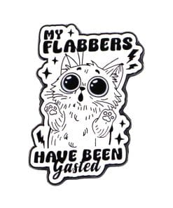 Rizz Cat 'My Flabbers Have Been Gasted' Enamel Pin