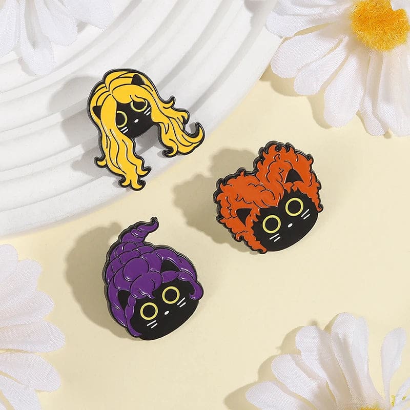 Hocus Pocus Black Cat x Mary Hair Enamel Pin - Image 3