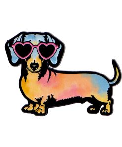 Cool Heart Shades Dachshund Enamel Pin