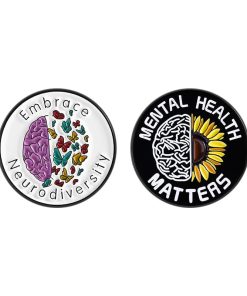 Mental Health Awareness Set of 2 Enamel Pin