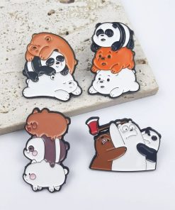 Alternative view of We Bare Bears Funny Three Bears Enamel Pin