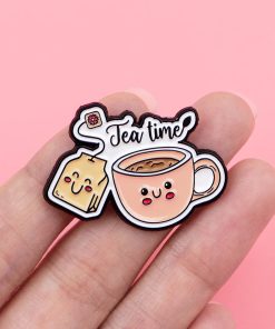 Alternative view of Tea Time Enamel Pin
