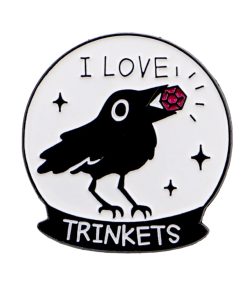 Crow I Love Trinkets Enamel Pin