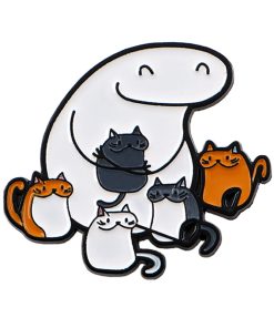 Flork of Cows Cat Lover Enamel Pin