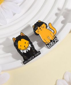 Alternative view of Spirit Bobcat Cat Enamel Pin