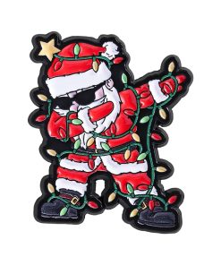 Santa Claus Swag in Christmas Lights Enamel Pin