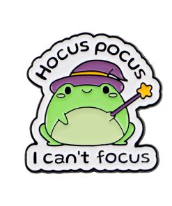 Magician Frog Hocus Pocus I Can't Focus Enamel Pin