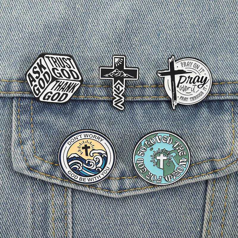 God is Greater Than the Highs and Lows Enamel Pin - Image 4