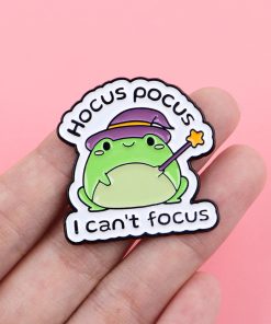 Alternative view of Magician Frog Hocus Pocus I Can't Focus Enamel Pin