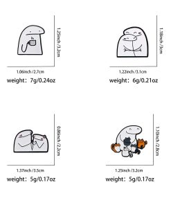 Flork of Cows Set of 4 Love Comforts Enamel Pin - Image 4