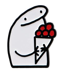 Flork of Cows Roses Are Red Enamel Pin