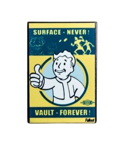 Fallout Vault Boy Surface Never Vault Forever Enamel Pin