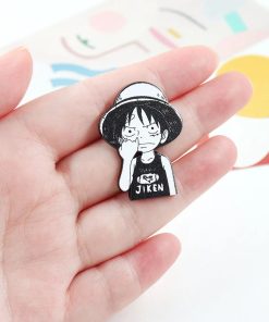 Alternative view of One Piece Gothic Young Monkey D Luffy Enamel Pin
