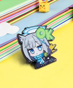 Alternative view of Blue Archive Sunaookami Shiroko Enamel Pin