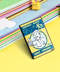 Alternative view of Fallout Vault Boy Surface Never Vault Forever Enamel Pin