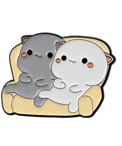 Kawaii Couple Cat Enamel Pin