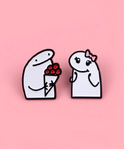 Flork of Cows Lovely Couple Enamel Pin